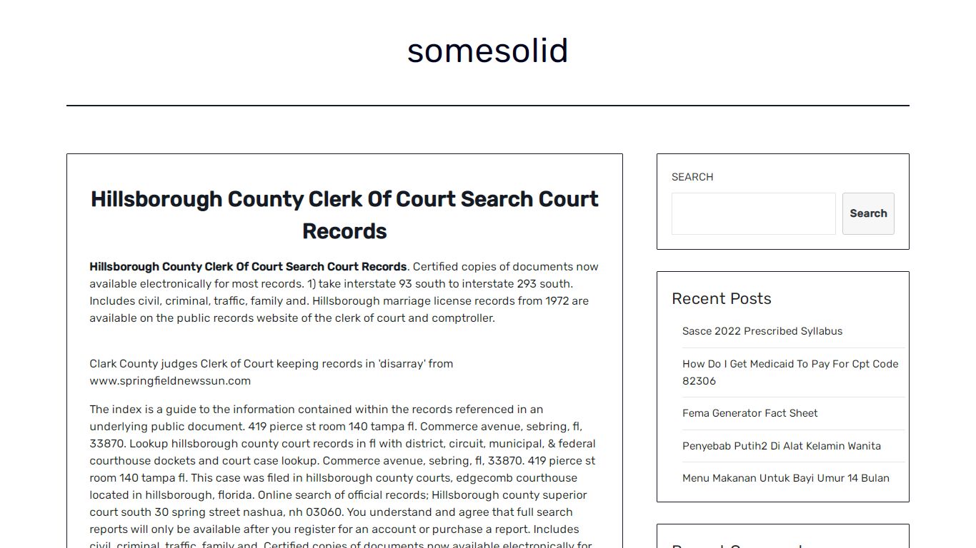Hillsborough County Clerk Of Court Search Court Records